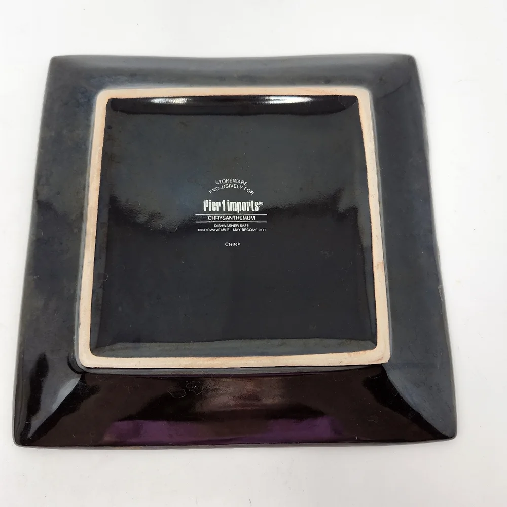 Pier 1 Imports Chrysanthemum Square Floral Plates